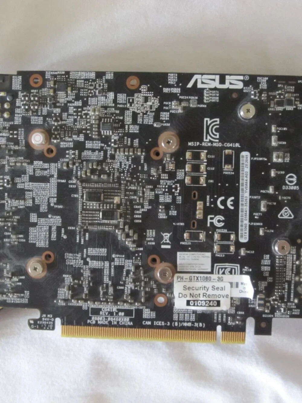 ASUS NVIDIA GeForce GTX 1060 Graphics Card - model: PH-GTX1060-3G, 3GB GDDR5 ++